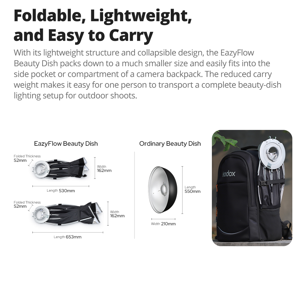 New Godox EazyFlow Beauty Dish - đánh giá và giá Photography Umbrella